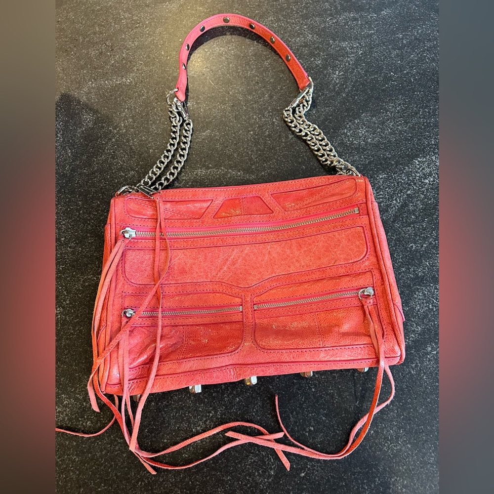 Rebecca Minkoff beautiful coral leather purse!